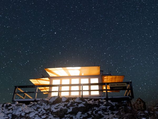 Bolan Mountain Lookout at Night